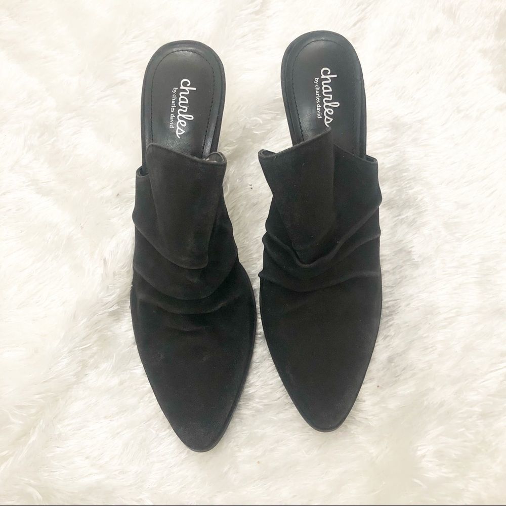 CHARLES BY CHARLES DAVID Nellie Mule black suede size 9.5